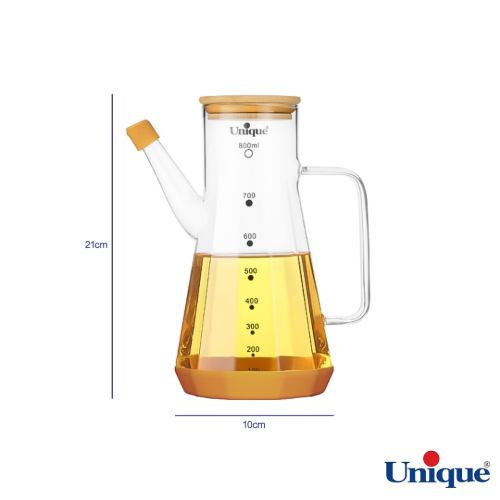 ابعاد روغن ریز 800 میلی لیتر درب بامبو یونیک مدل UN-2084